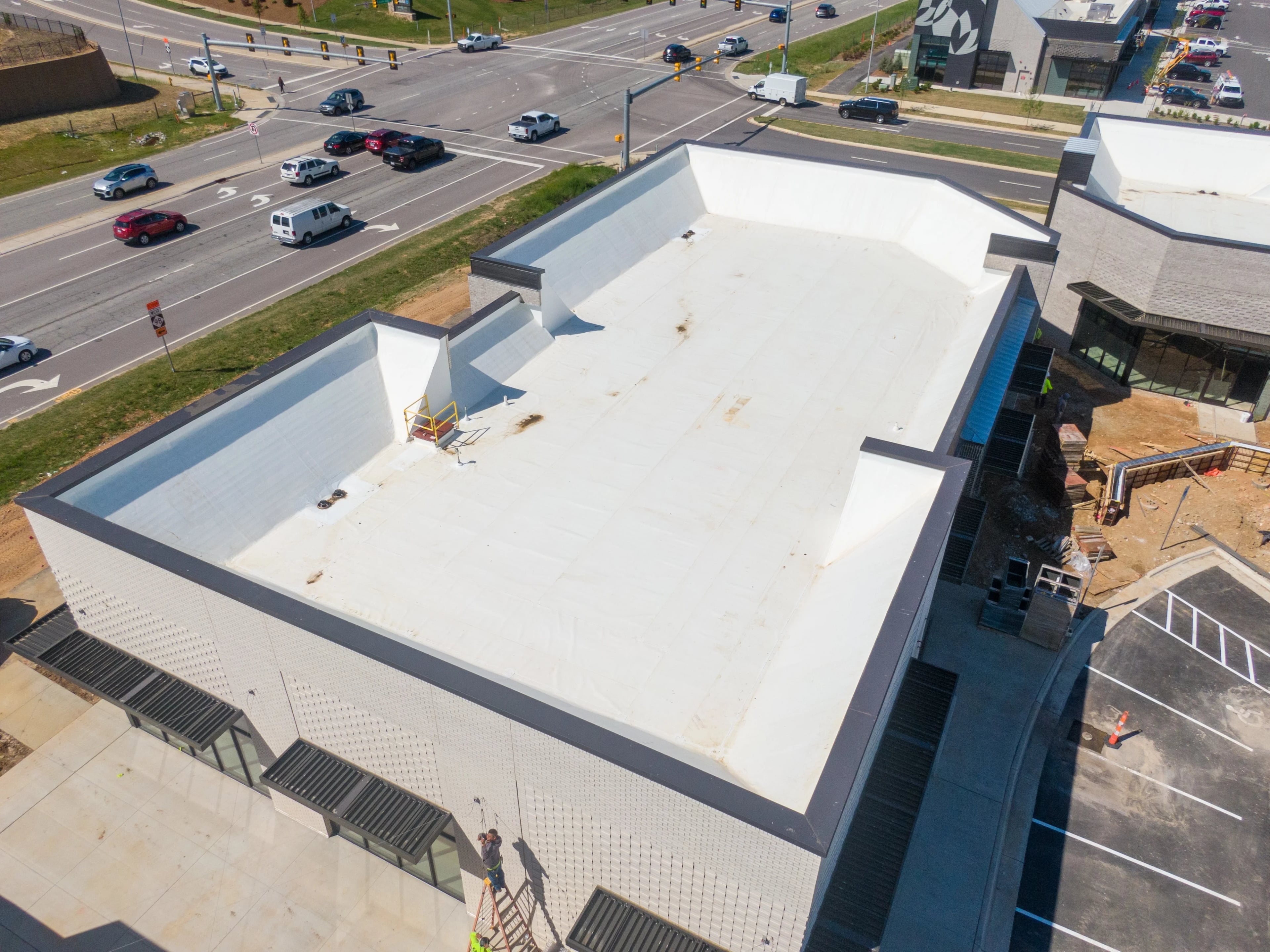Completed commercial roofing installation in North Texas - RidgeLock Roofing