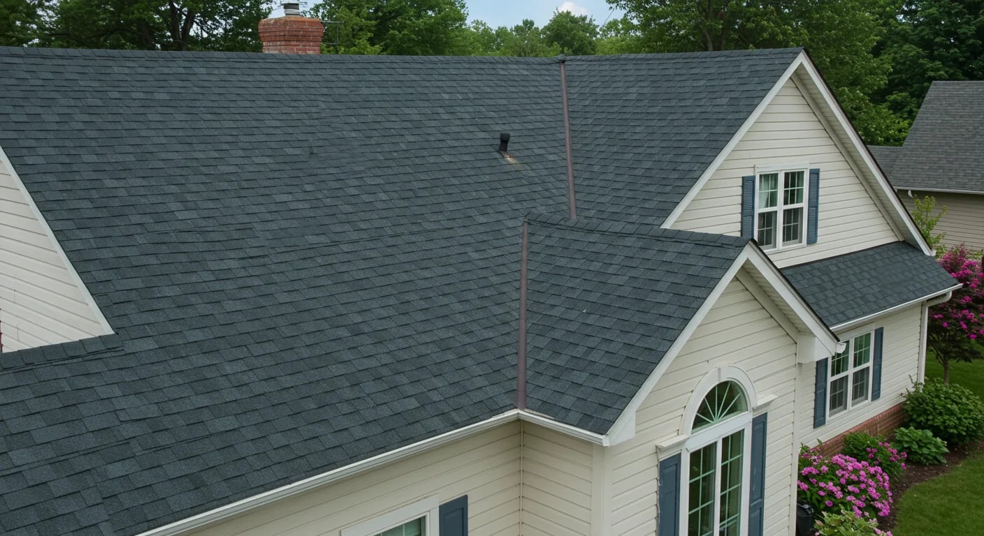 Completed roof installation installation in North Texas - RidgeLock Roofing